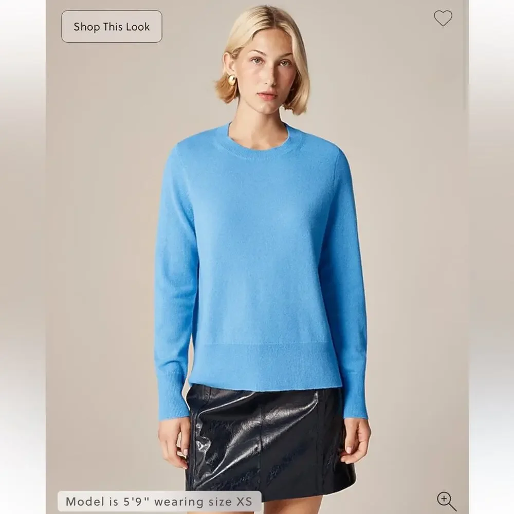 J.Crew Cashmere classic-fit crewneck sweater Pale Cerulean